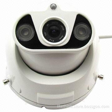 Dome Camera, 1/3-inch CMOS IR Dome Camera, 1200TVL Resolution, 2-piece of LEDs with IR-cut